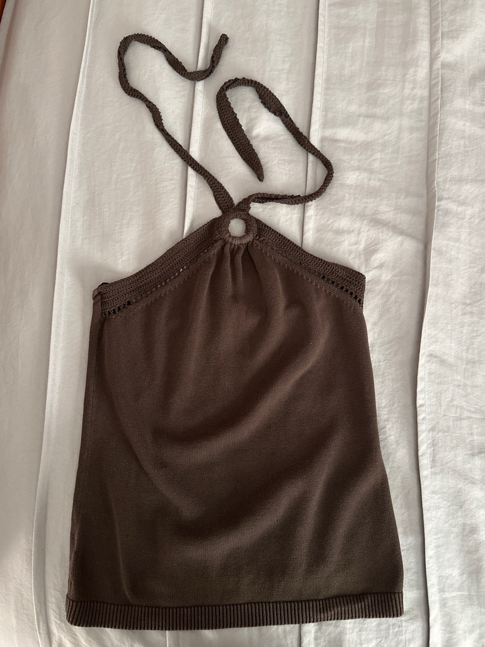 LOFT Chocolate Brown Knit Halter